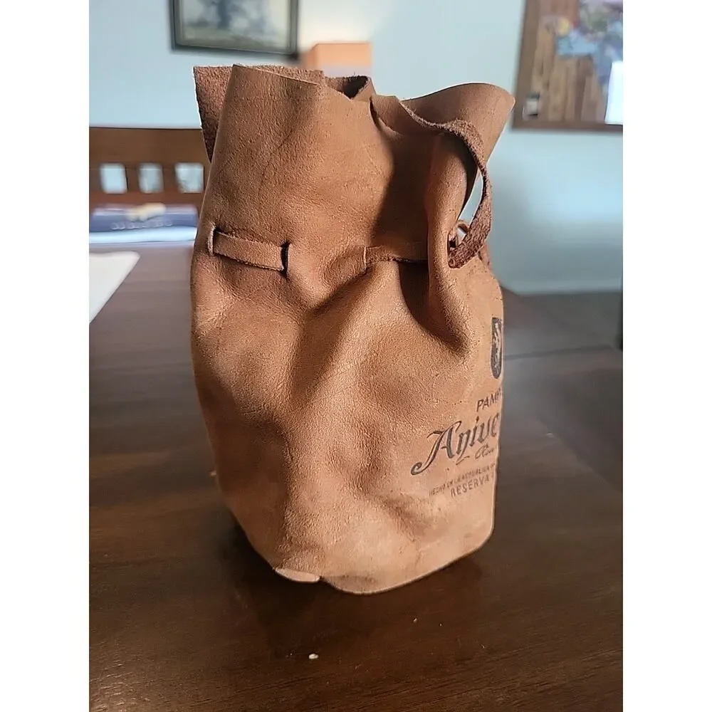 Venezuela Liquor Leather Pouch Aniversario Pampero Ron Añejo Perfect Condition